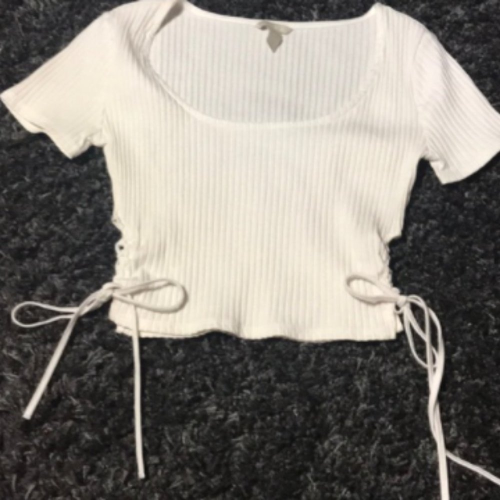 White crop top